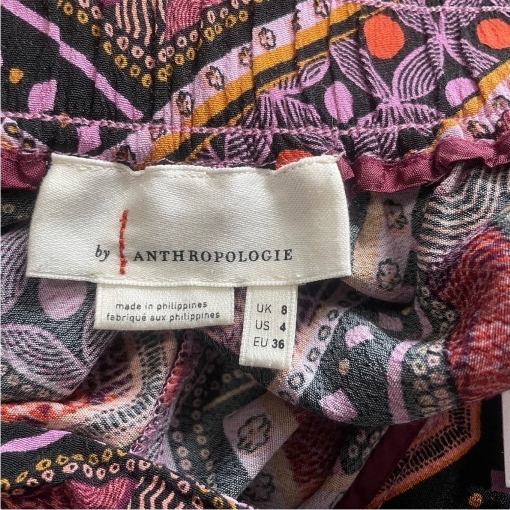 ANTHROPOLOGIE Layla Whimsical Bohemian Wide-Leg Pants High‎ Rise Women Size 4 - Picture 9 of 10